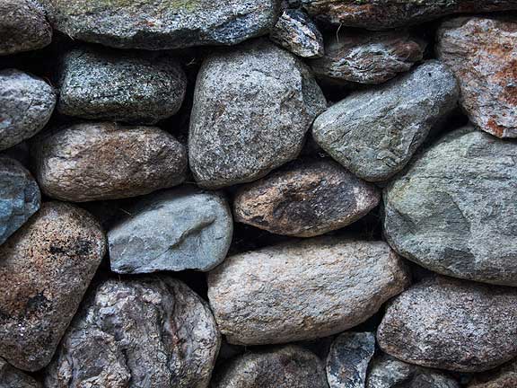 Dry-Laid Stone Wall Detail
