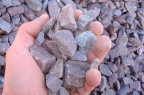 3/4″ Purple Stone – Mainly used for driveways but also as a decorative stone in landscape.